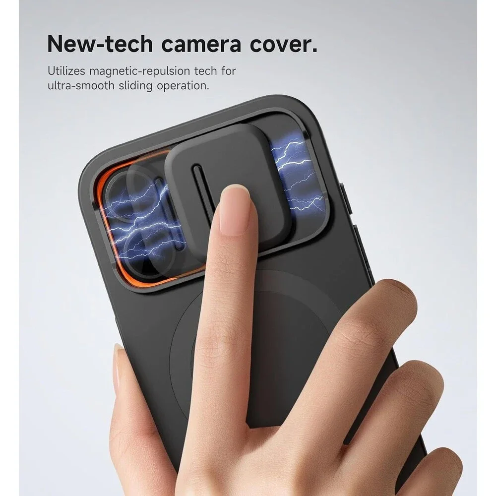 SURITCH for iPhone 16 Case Slide Camera Cover, Magsafe, Adjustable Kickstand